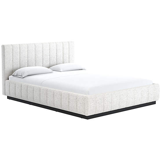 Forte Queen Bed with Black Base Illecebrous Sandstone