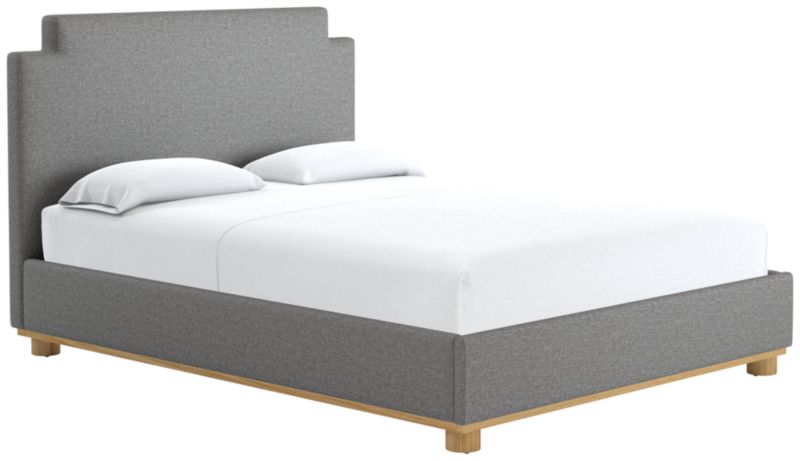 Plaza Queen Bed Taylor Felt Grey - image 0 of 2