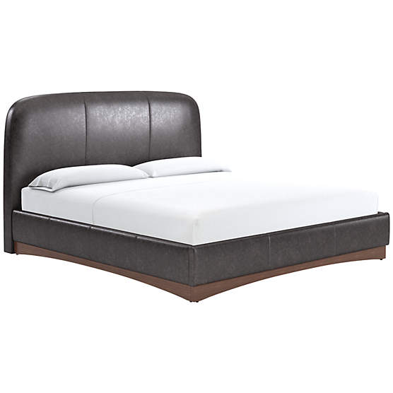 Auburn Leather King Bed Bello Black