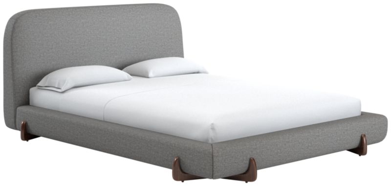 Stivale Queen Bed Taylor Felt Grey - image 0 of 3