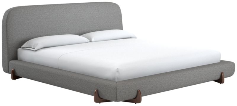 Stivale King Bed Taylor Felt Grey - image 0 of 3