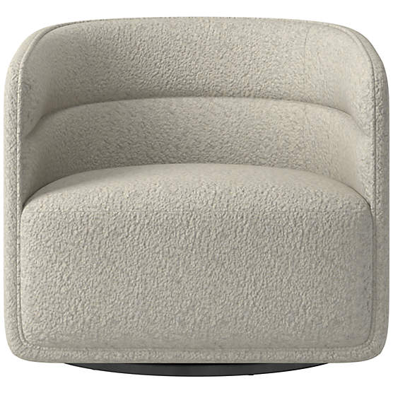 Sai Swivel Chair Faux Sheepskin Natural