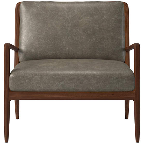 Lupo Leather Accent Chair Bello Grey