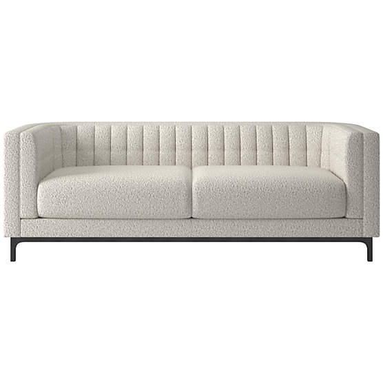 Ambroise 80" Bloce Grey Sofa