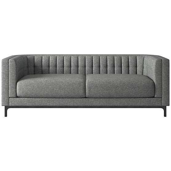 Ambroise 80" Hatch Charcoal Sofa