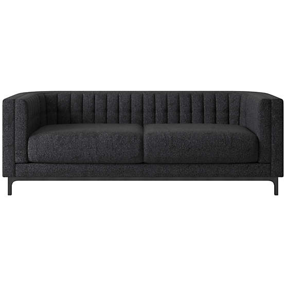 Ambroise 80" Bloce Noir Sofa