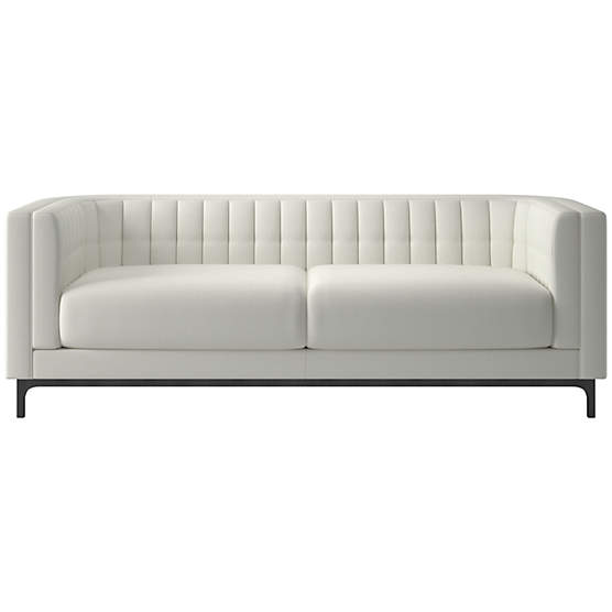Ambroise 80" Colourwash Snow Sofa