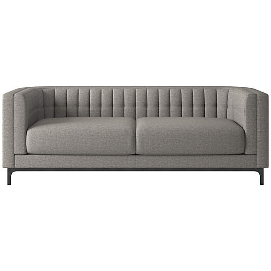 Ambroise 80" Taylor Felt Grey Sofa