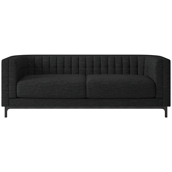 Ambroise 80" Curious Ebony Sofa