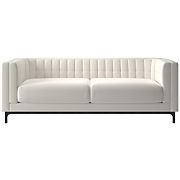 Ripple 88" Brown Leather Sofa by Steen Østergaard