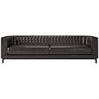 Ambroise 104" Black Leather Sofa