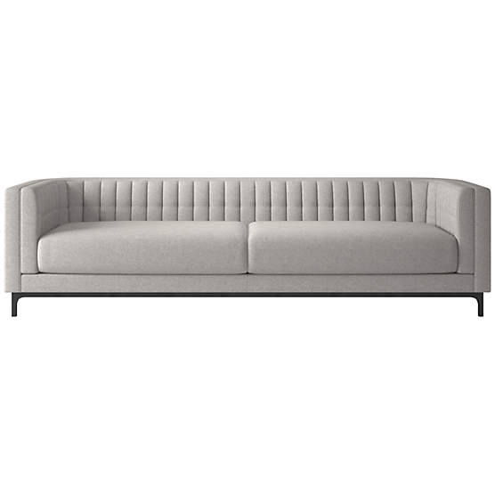 Ambroise 104" Hatch Platinum Sofa