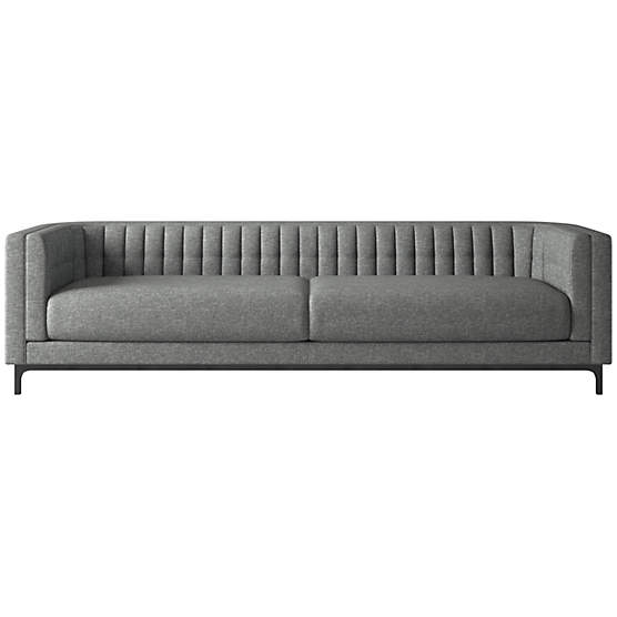 Ambroise 104" Hatch Charcoal  Sofa