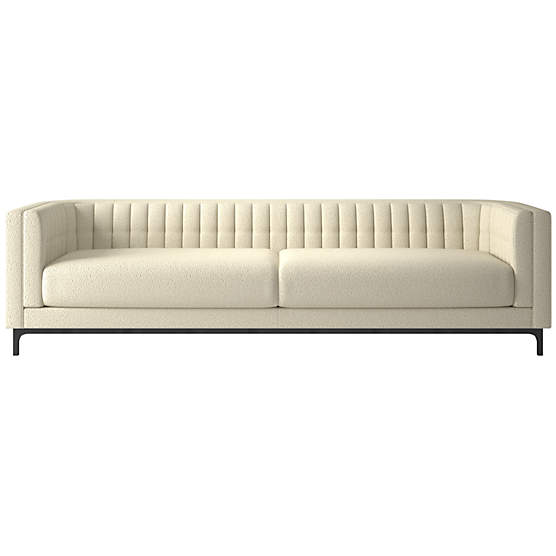 Ambroise 104" Bloce Cream Sofa