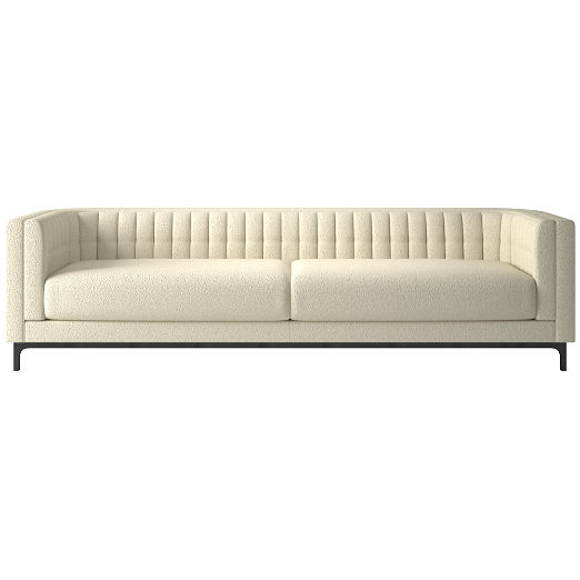 Ambroise 104" Bloce Cream Sofa