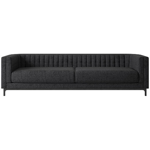 Ambroise 104" Sofa Bloce Noir