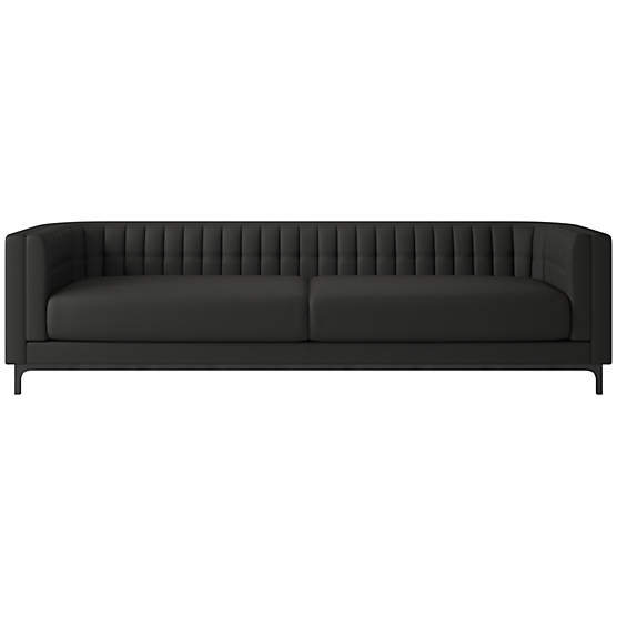 Ambroise 104" Kanvas Ebony Sofa