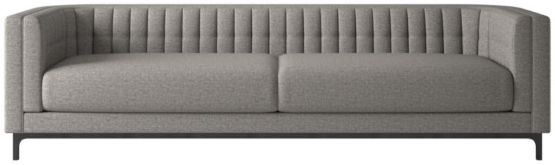 Ambroise 104" Taylor Felt Grey Sofa - image 0 of 10