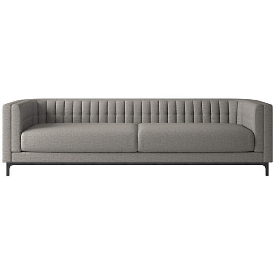 Ambroise 104" Taylor Felt Grey Sofa