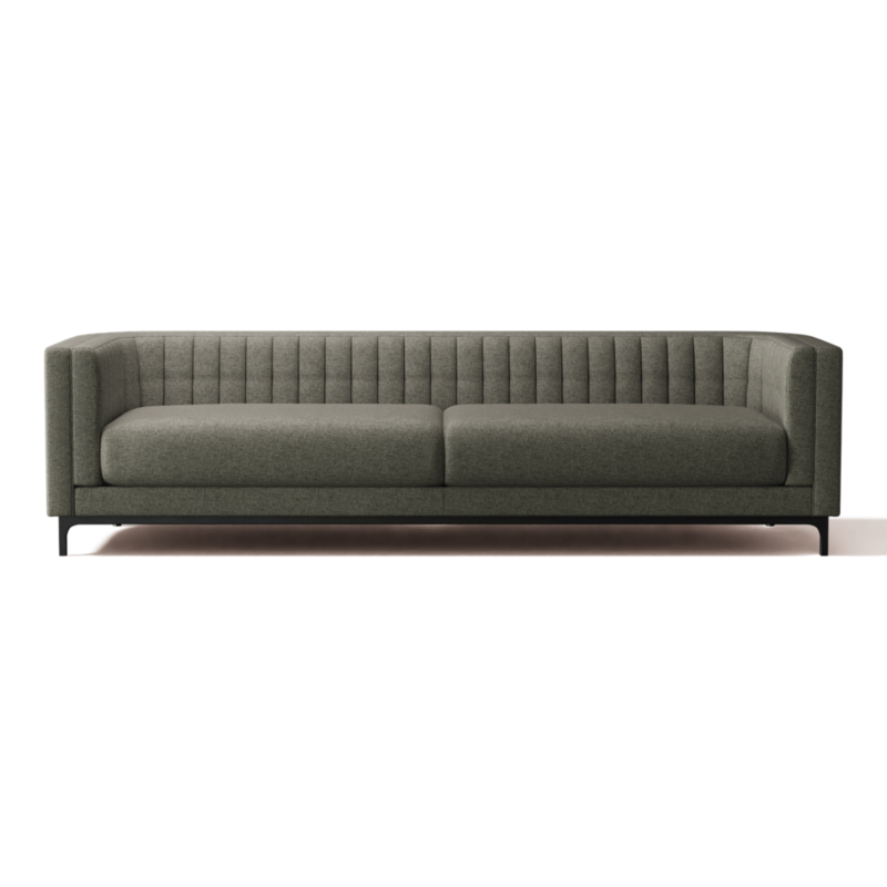 Ambroise 104.75" Taylor Felt Grey Sofa - image 0 of 10