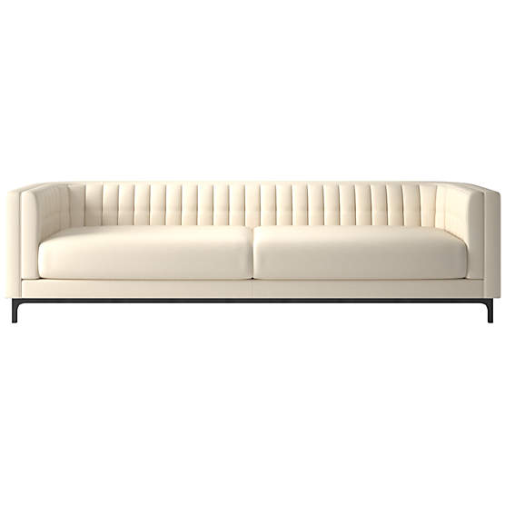 Ambroise 104" Kanvas Sand Sofa