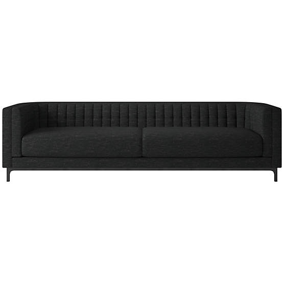 Ambroise 104" Curious Ebony Sofa