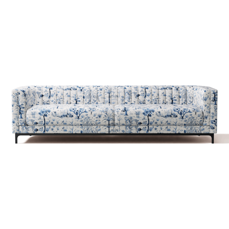 Ambroise 104.75" Sofa Landscape Blue - image 0 of 10