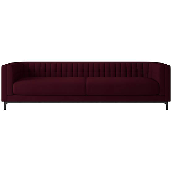 Ambroise 104" Luca Oxblood Sofa