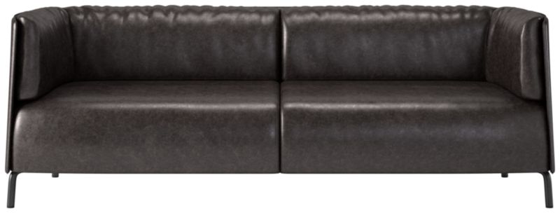 Clarendon 80" Bello Black Leather Sofa - image 0 of 8