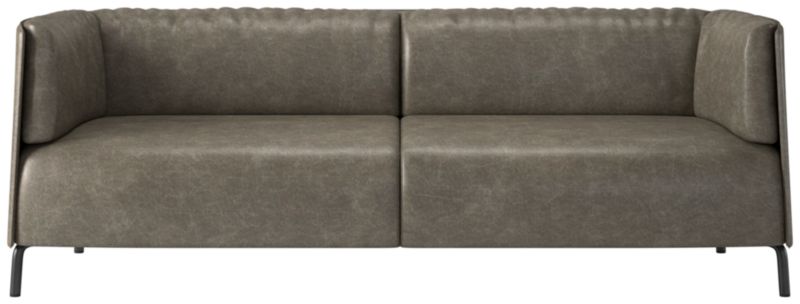 Clarendon 80" Bello Grey Leather Sofa - image 0 of 8