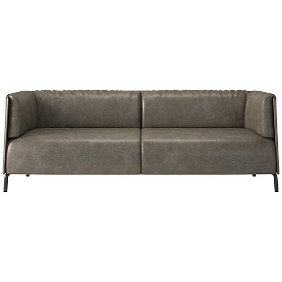 Clarendon 80" Bello Grey Leather Sofa