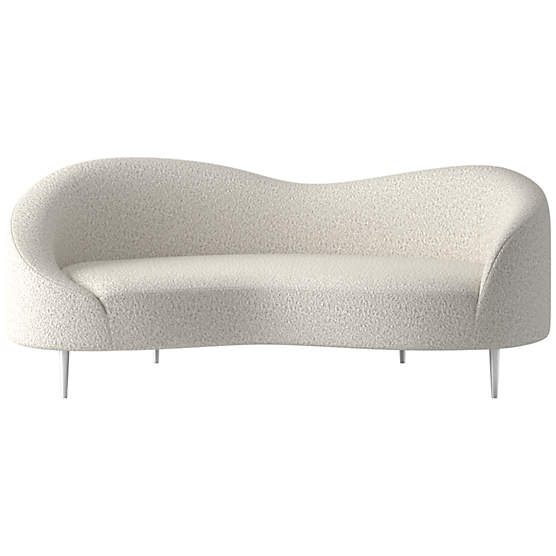 Curvo 75" Apartment Sofa Bloce Grey