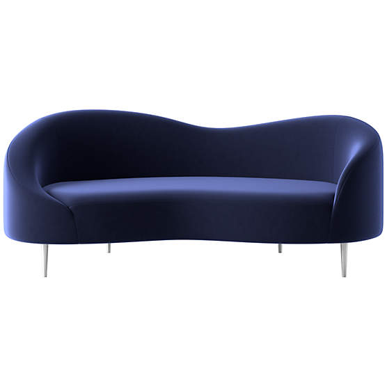 Curvo 75" Apartment Sofa Luca Eclipse