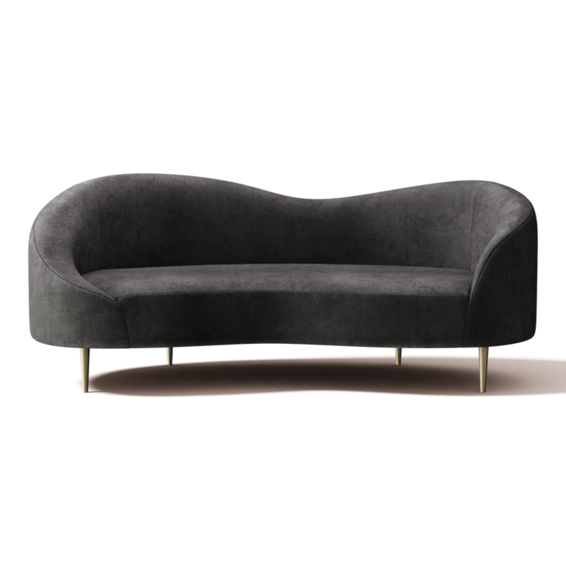 Curvo 75" Apartment Sofa Luca Storm - image 0 of 12