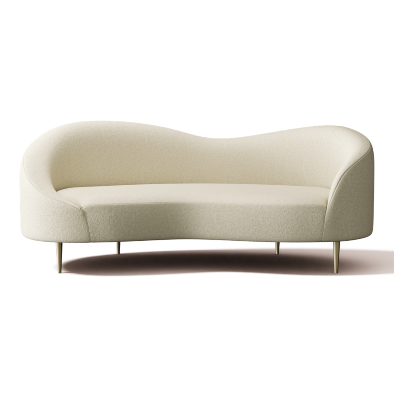 Curvo 75" Apartment Sofa Bloce Cream - image 0 of 12