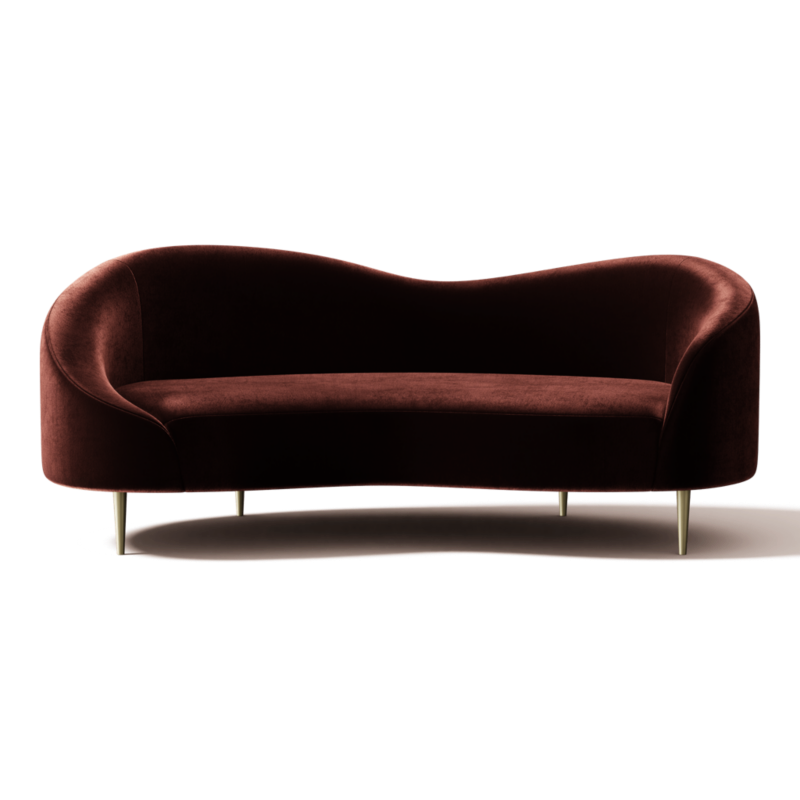 Curvo 75" Apartment Sofa Luca Espresso - image 0 of 12
