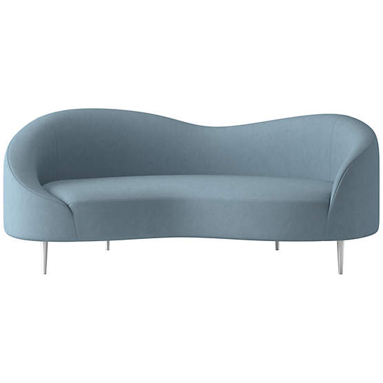 Curvo 75" Apartment Sofa Lisbon Wedgewood