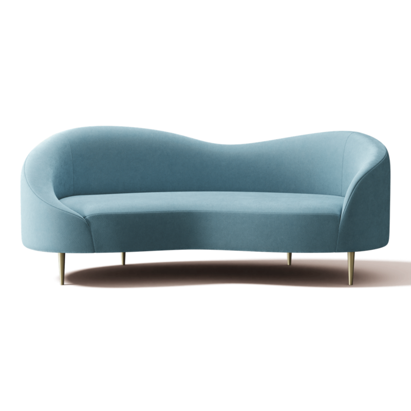 Curvo 75" Apartment Sofa Lisbon Wedgewood - image 0 of 12