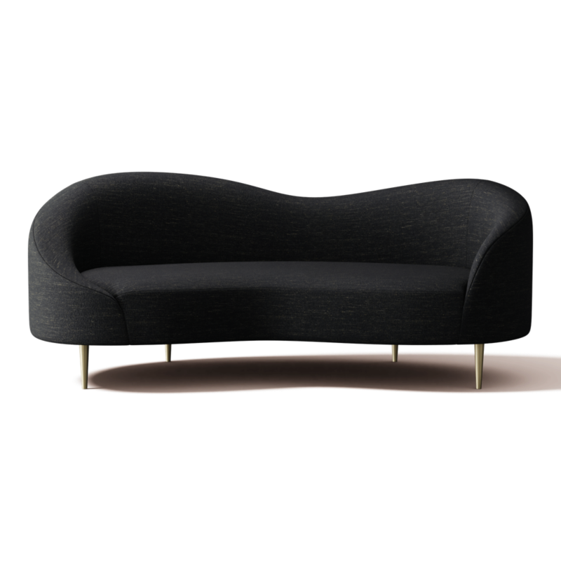 Viewing product image Curvo 75" Apartment Sofa Curious Ebony - image 1 of 8