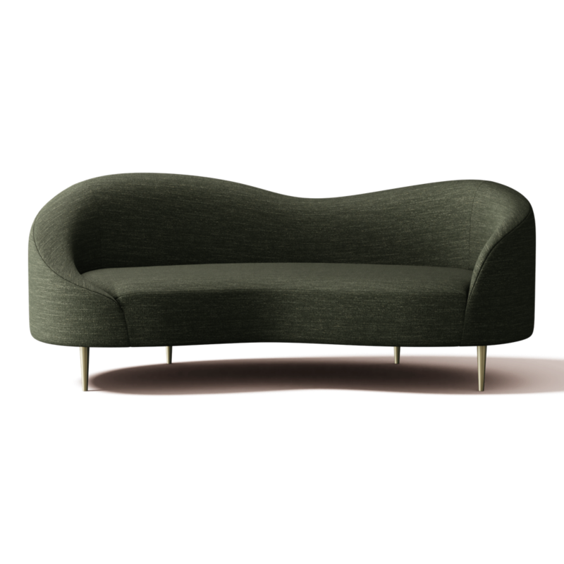 Viewing product image Curvo 75" Apartment Sofa Curious Evergreen - image 1 of 8