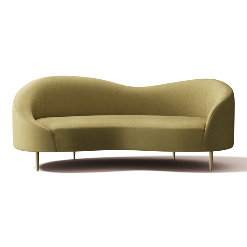 Curvo 75" Apartment Sofa Luca Camel - image 0 of 12