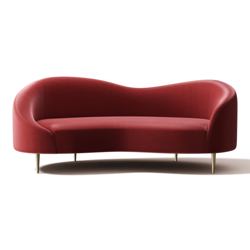 Curvo 75" Apartment Sofa Luca Rose - image 0 of 12