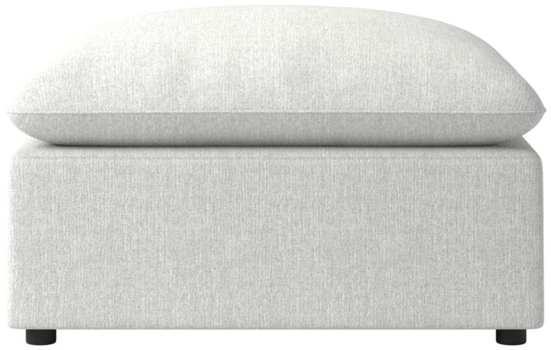 Viewing product image Lumis Snow White Performance Fabric Standard Depth Ottoman - image 1 of 6