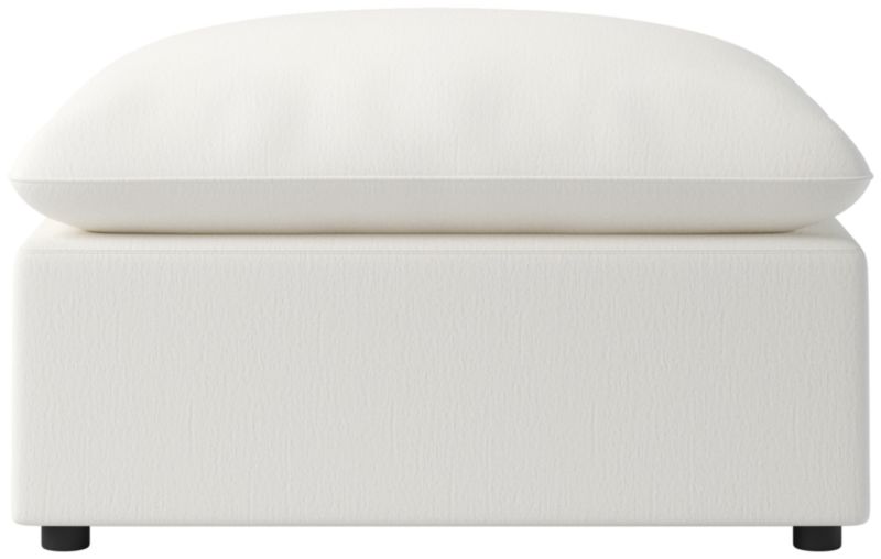 Viewing product image Lumis Snow White Performance Fabric Standard Depth Ottoman - image 1 of 6