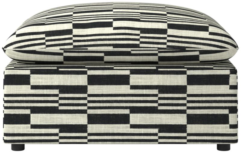 Viewing product image Lumis Snow White Performance Fabric Standard Depth Ottoman - image 1 of 6