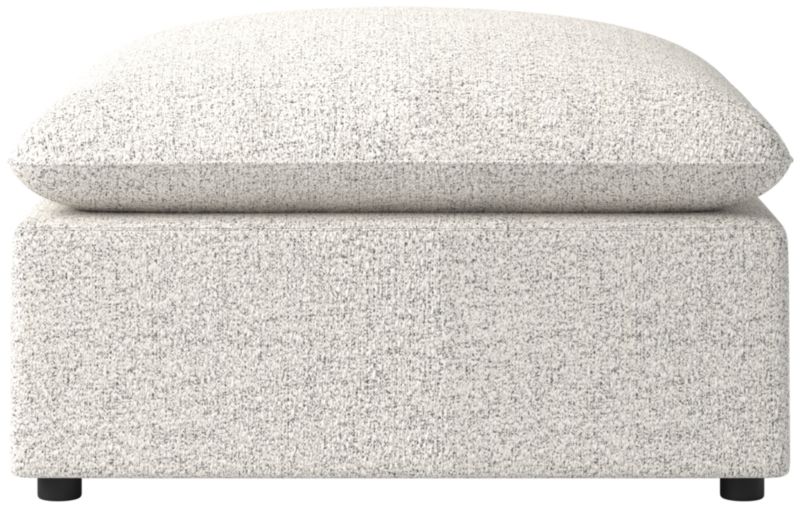 Viewing product image Lumis Snow White Performance Fabric Standard Depth Ottoman - image 1 of 6