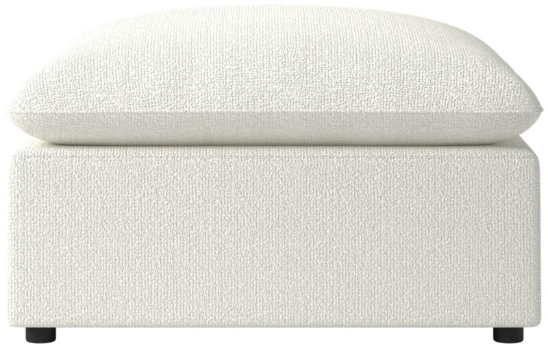 Viewing product image Lumis Snow White Performance Fabric Standard Depth Ottoman - image 1 of 6