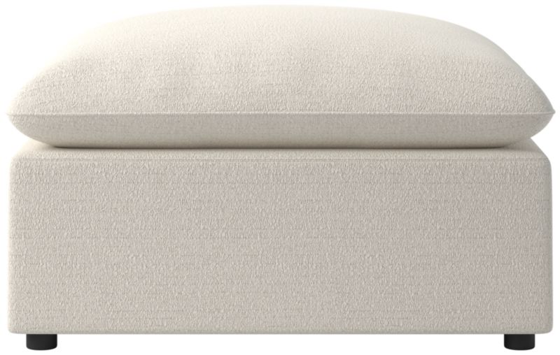 Viewing product image Lumis Snow White Performance Fabric Standard Depth Ottoman - image 1 of 6