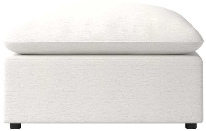 Viewing product image Lumis Snow White Performance Fabric Standard Depth Ottoman - image 1 of 6