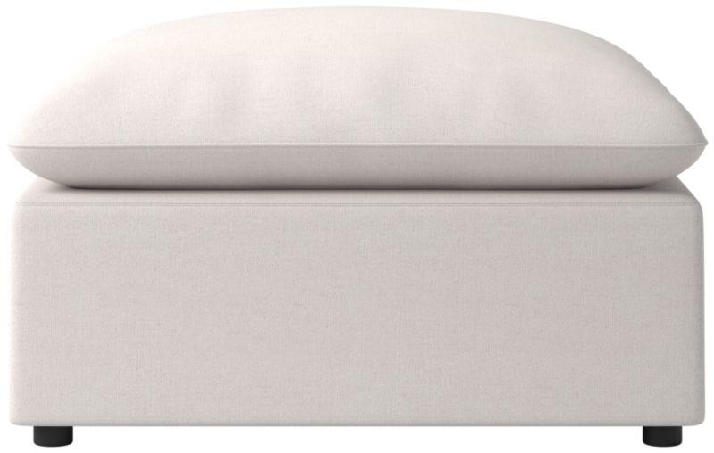 Viewing product image Lumis Snow White Performance Fabric Standard Depth Ottoman - image 1 of 6